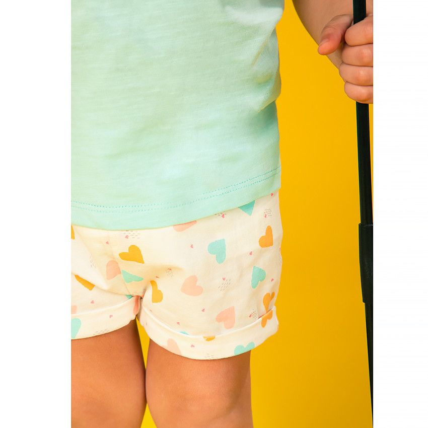 Lot de 2 shorts pour bébé fille - Rose