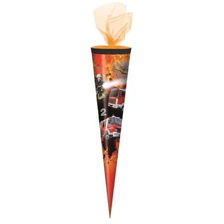 Schultüte Zuckertüte Feuerwehr 50cm, rund