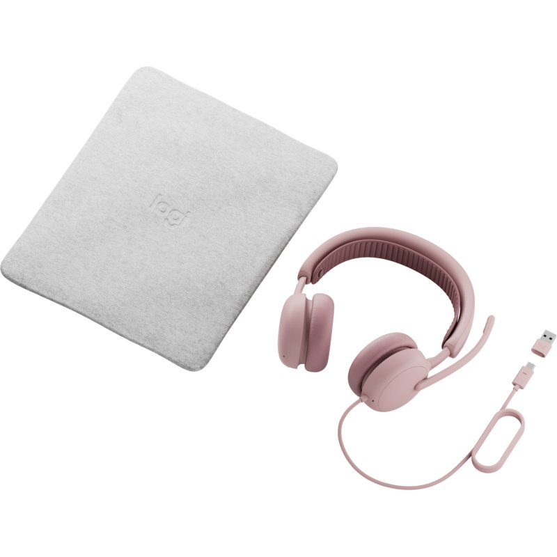 Logitech 981-001616 casque Avec fil Arceau Appels/Musique USB Type-C / USB Type-A Rose