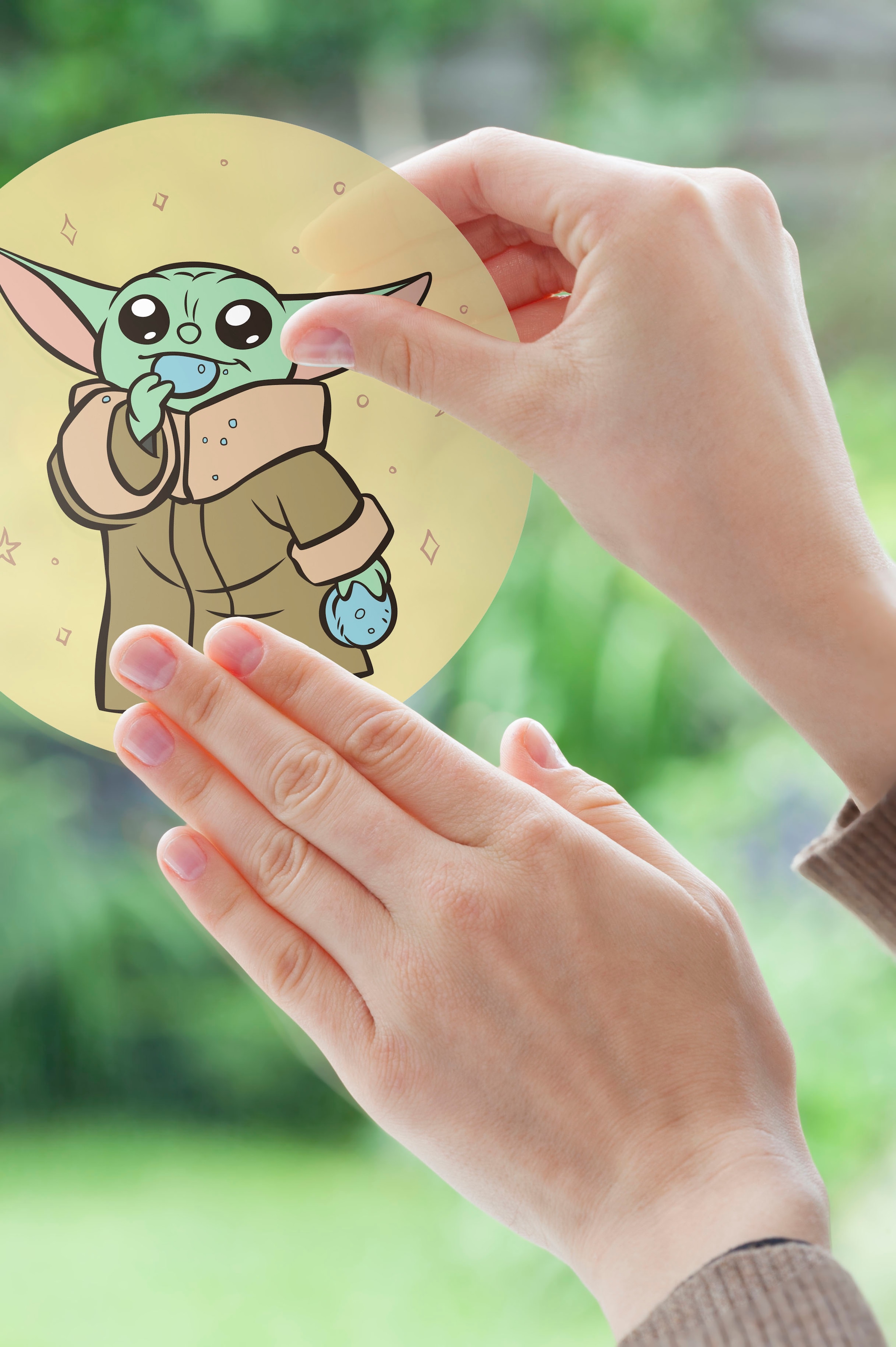Komar Fensterdekoration »Fenstersticker - Grogu - Padawan Bubbles   - Grösse 30 x 30 cm, 2 Bogen«