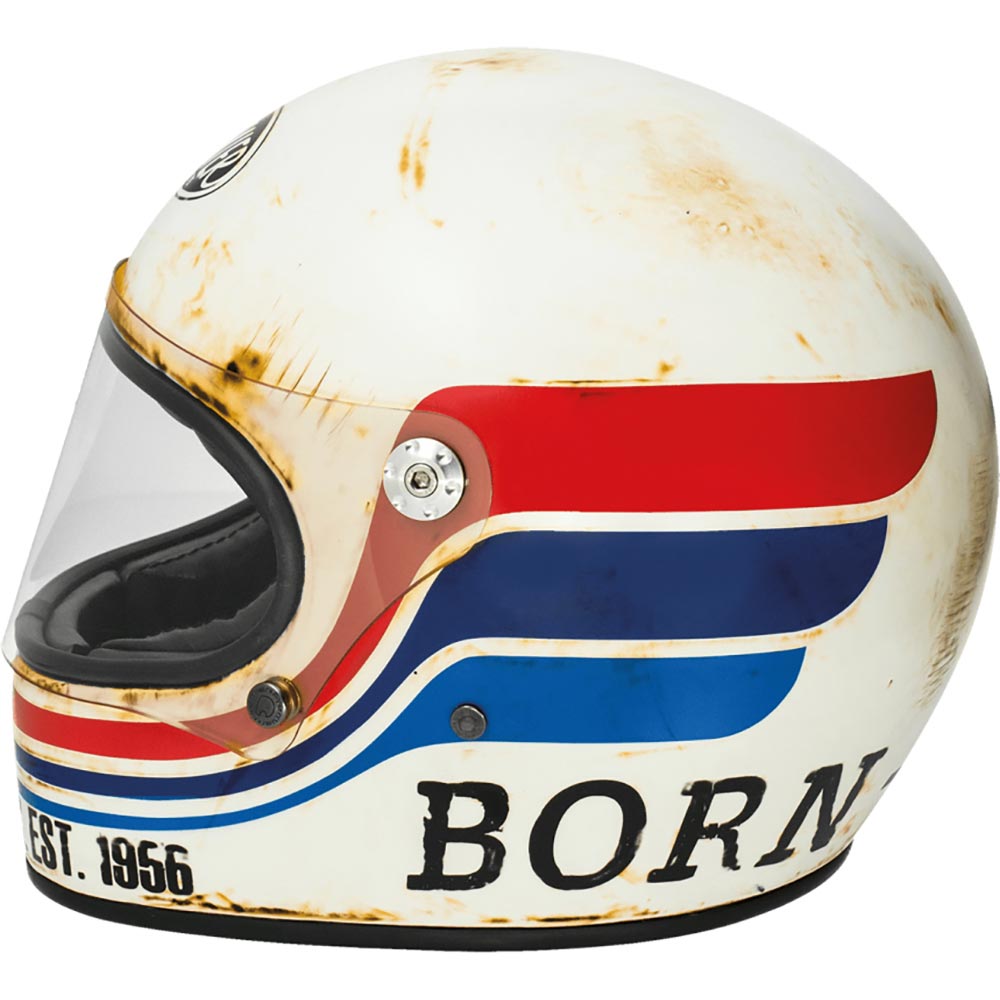 premier - Casque Trophy BTR Blanc / Rouge / Bleu / Mat