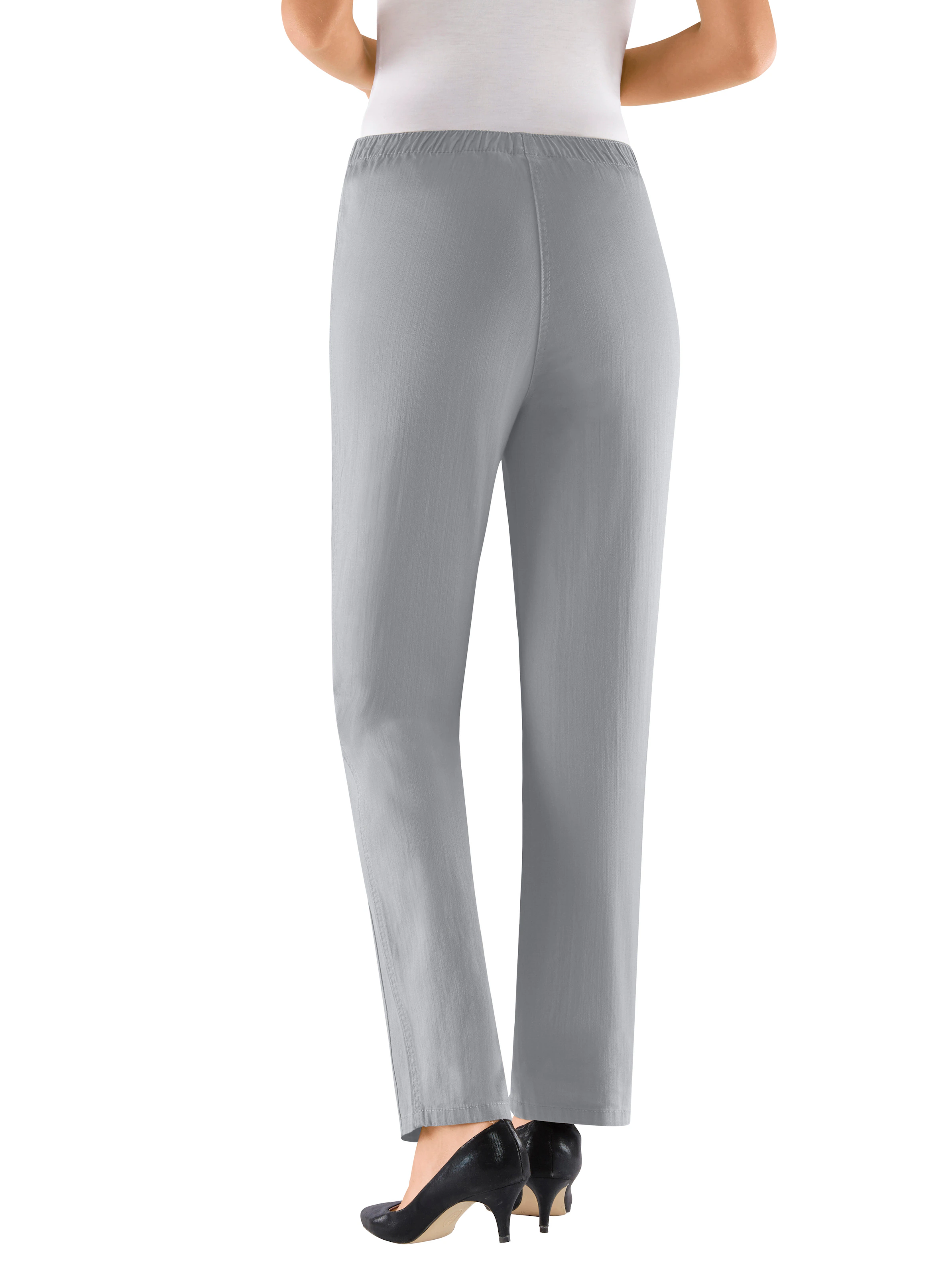 Schlupfjeans in grau