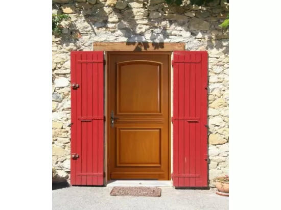 Porte D'Entrée Bois Pleine, Garnier, H,215Xl,90 P, Droit Cote Tableau