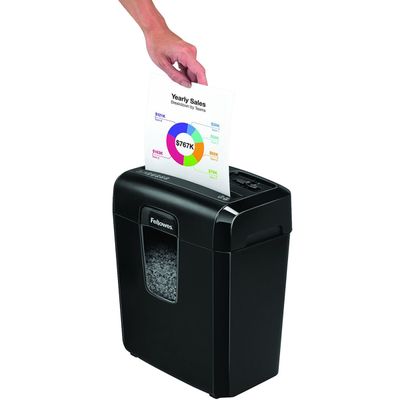 Fellowes Powershred 8Mc - destructeur de documents coupe croisée microparticules - 8 feuilles - Corbeille 14 litres