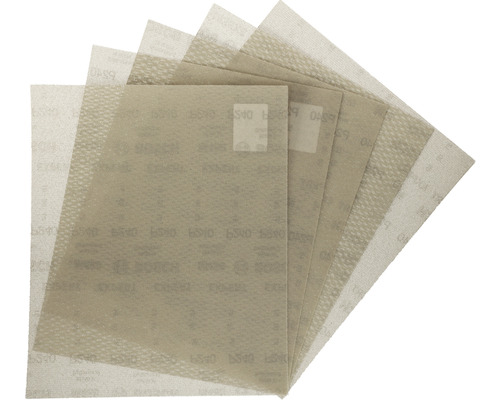Schuurbladen voor Bosch Professional handschuurmachines en excenterschuurmachines, 230 x 280 mm, korrel 240, ongeperforeerd, 25 stuks