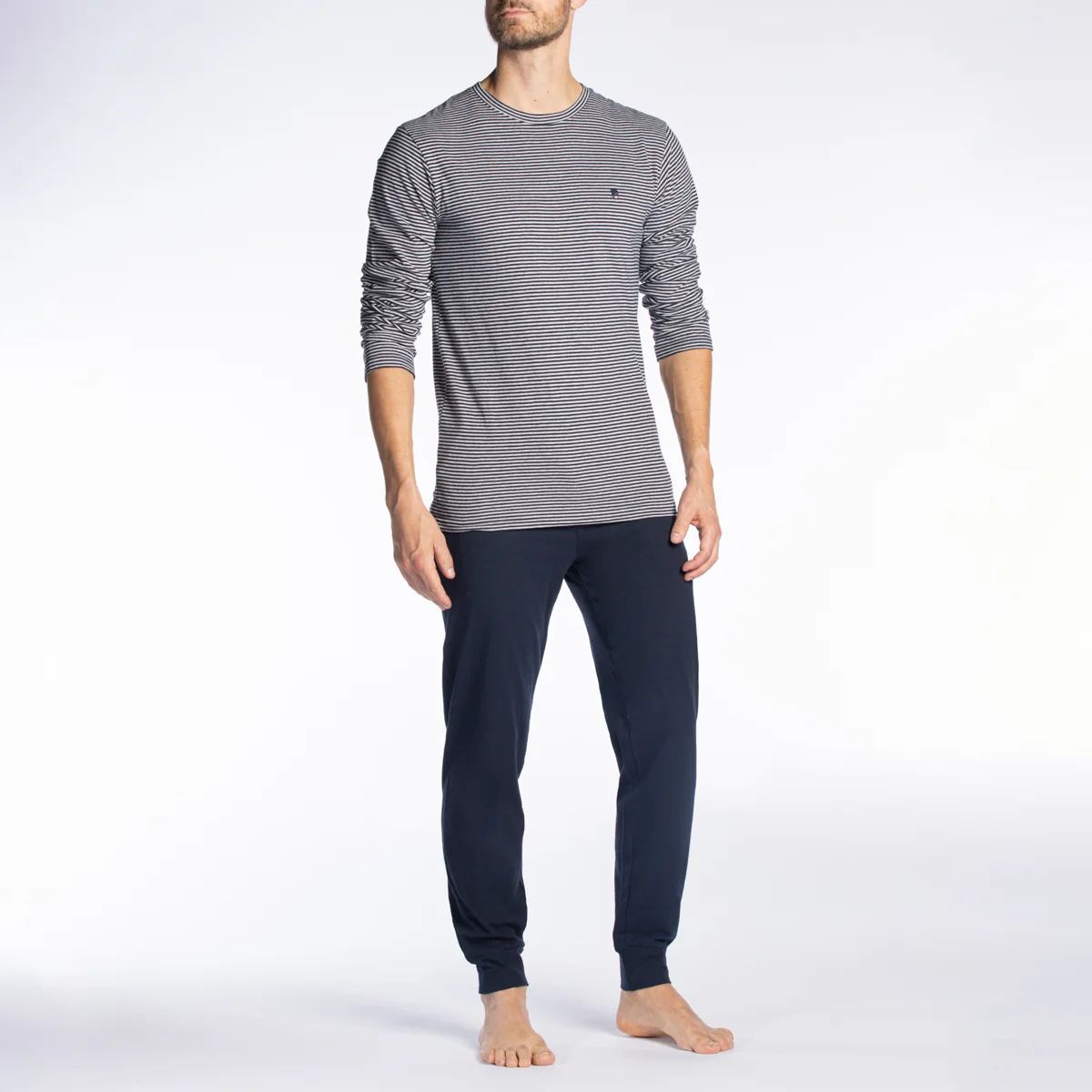 Pyjama homme HOME rayé/marine