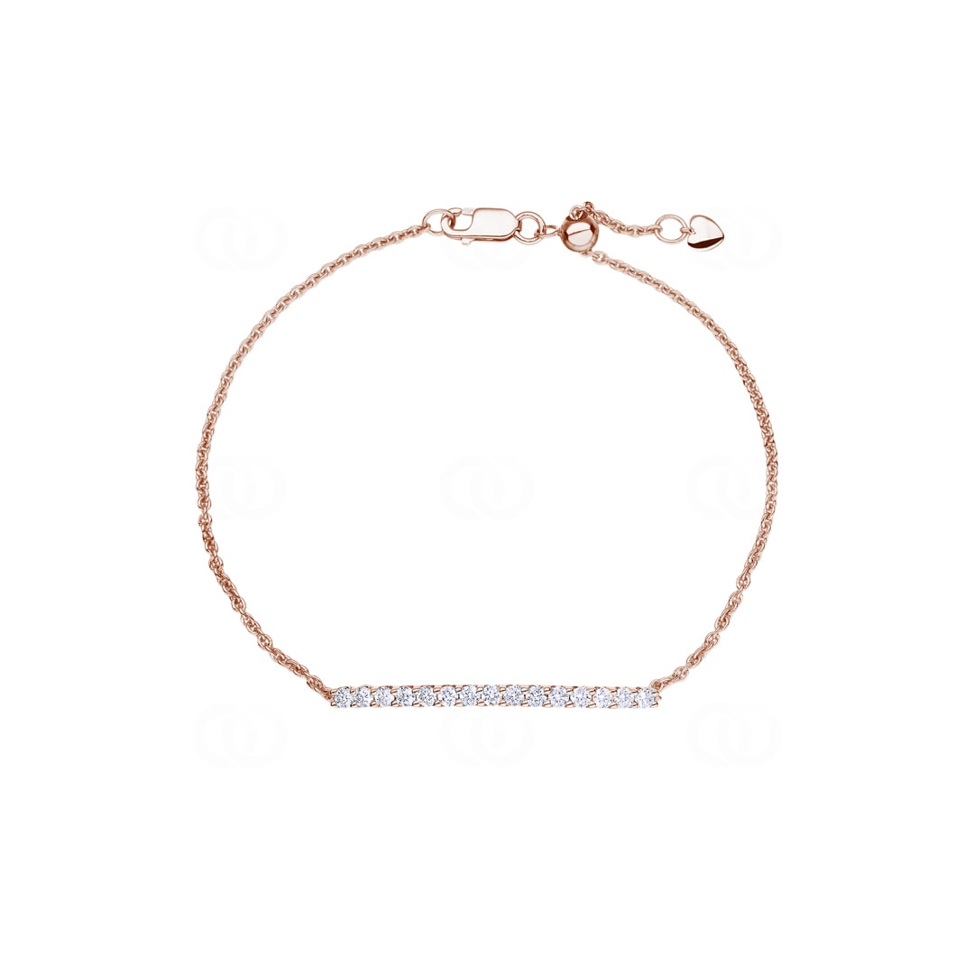 0.50 Karat Diamantarmband 750/18 K Roségold