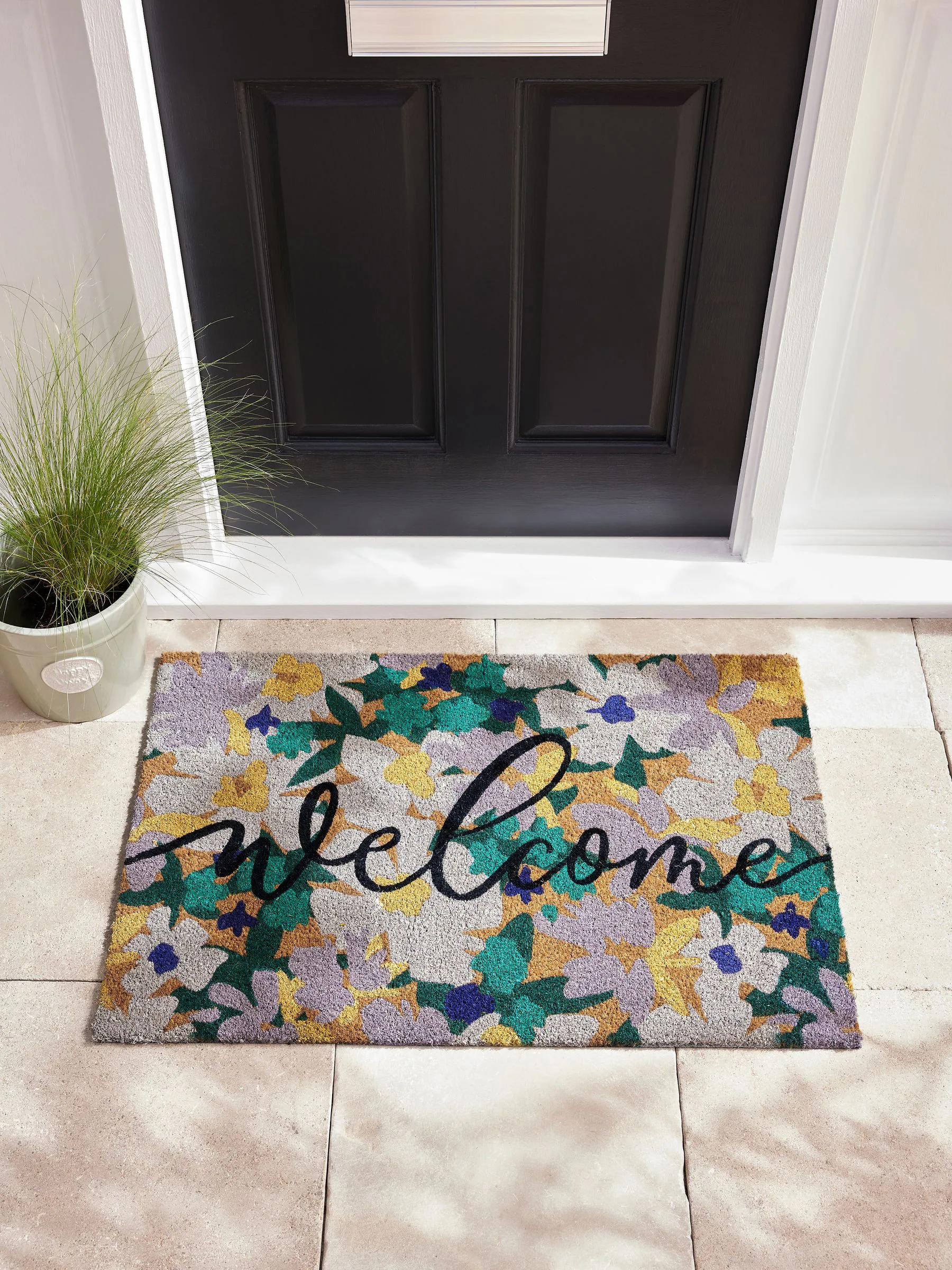 Welcome Floral Doormat