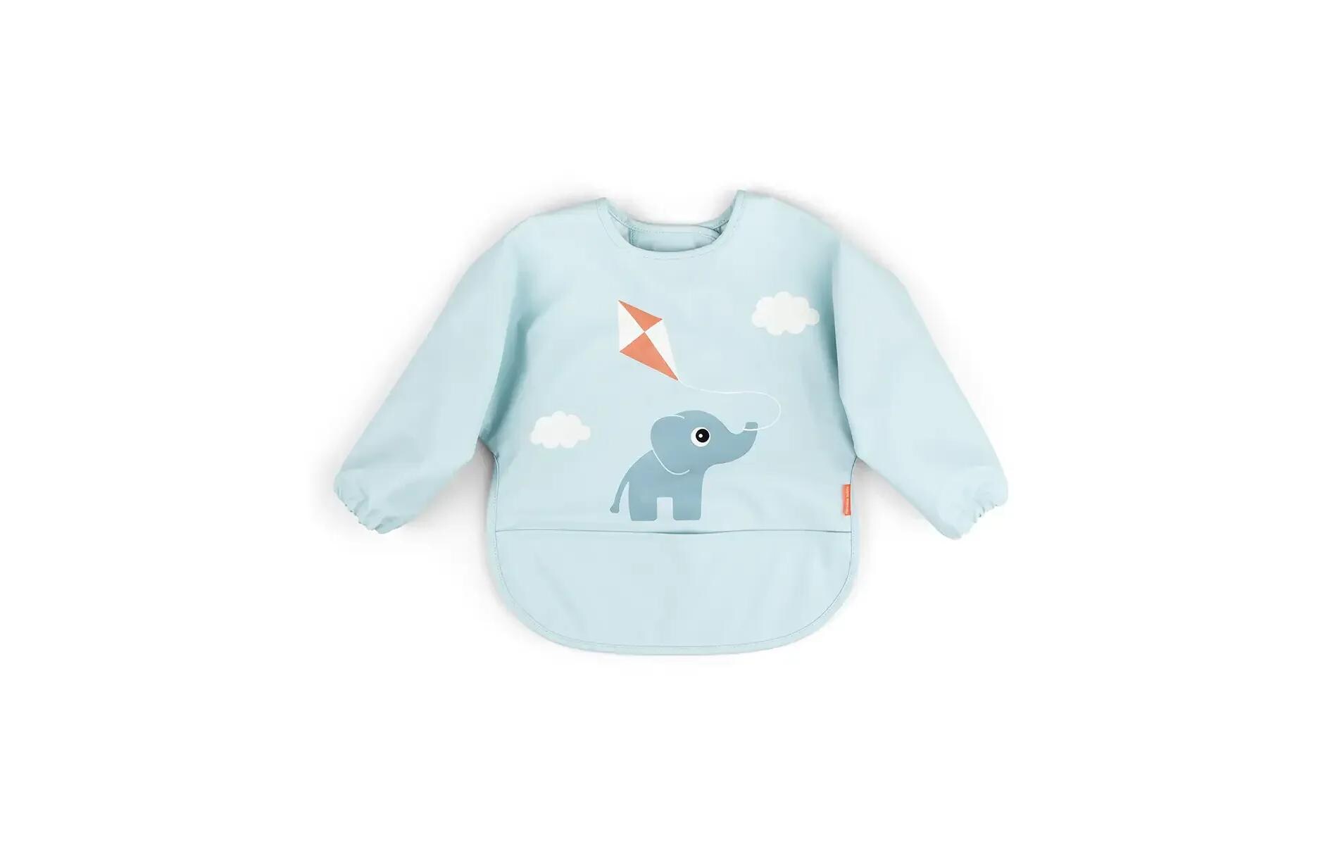 Ärmel-Lätzchen Playground Blau 34 x 72 cmBlaues Lätzchen mit einem Motiv von Elphee