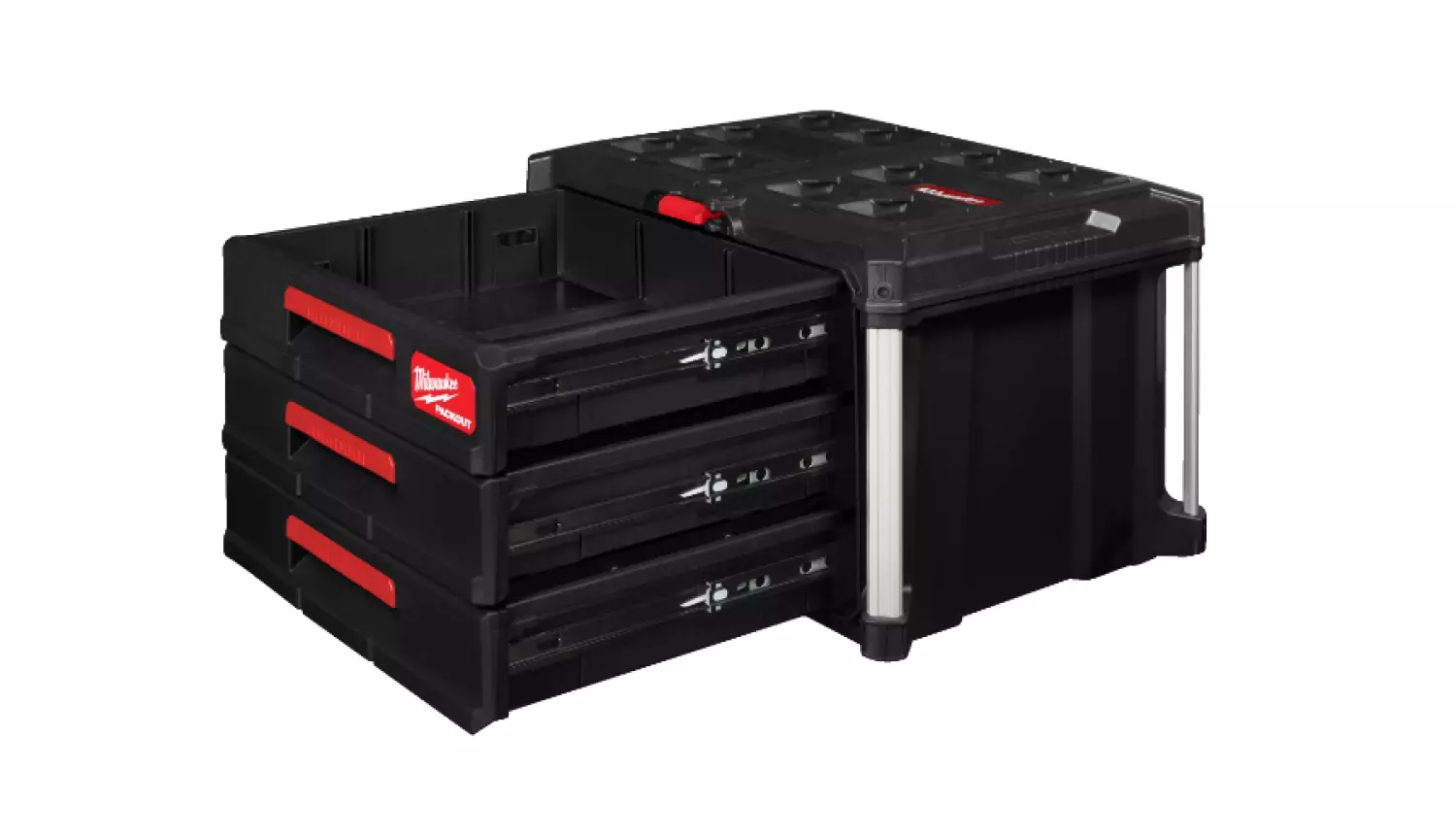 Milwaukee 4932472130 Packout gereedschapskoffer met 3 lades