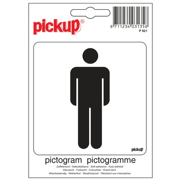 Pickup pictogram Heren 10x10 cm