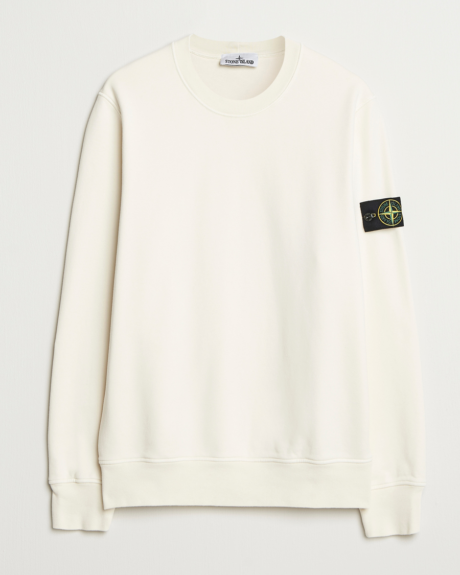 Stone Island Garment Dyed Fleece Sweatshirt Ivory