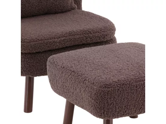 Fauteuil & Pouf Bouclette 