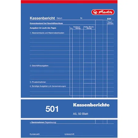 Herlitz Formularbuch Liefer-Empfangsschein 201, DIN A5, 2x 50 Blatt