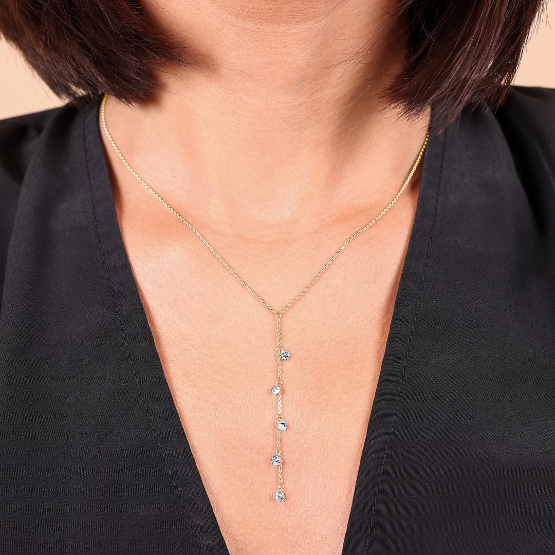 Collier mit Anhänger 750/18 K Gelbgold mit Diamanten 0.48 ct H/si by CHRISTIAN