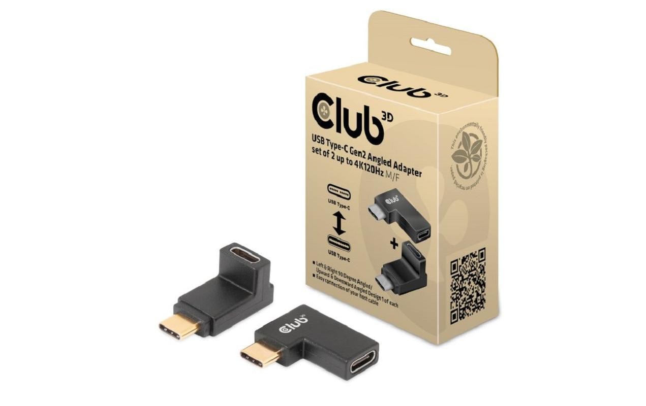 USB-Adapter CAC-1528 2er SetGewinkelter USB Typ-C auf Typ-A Adapter