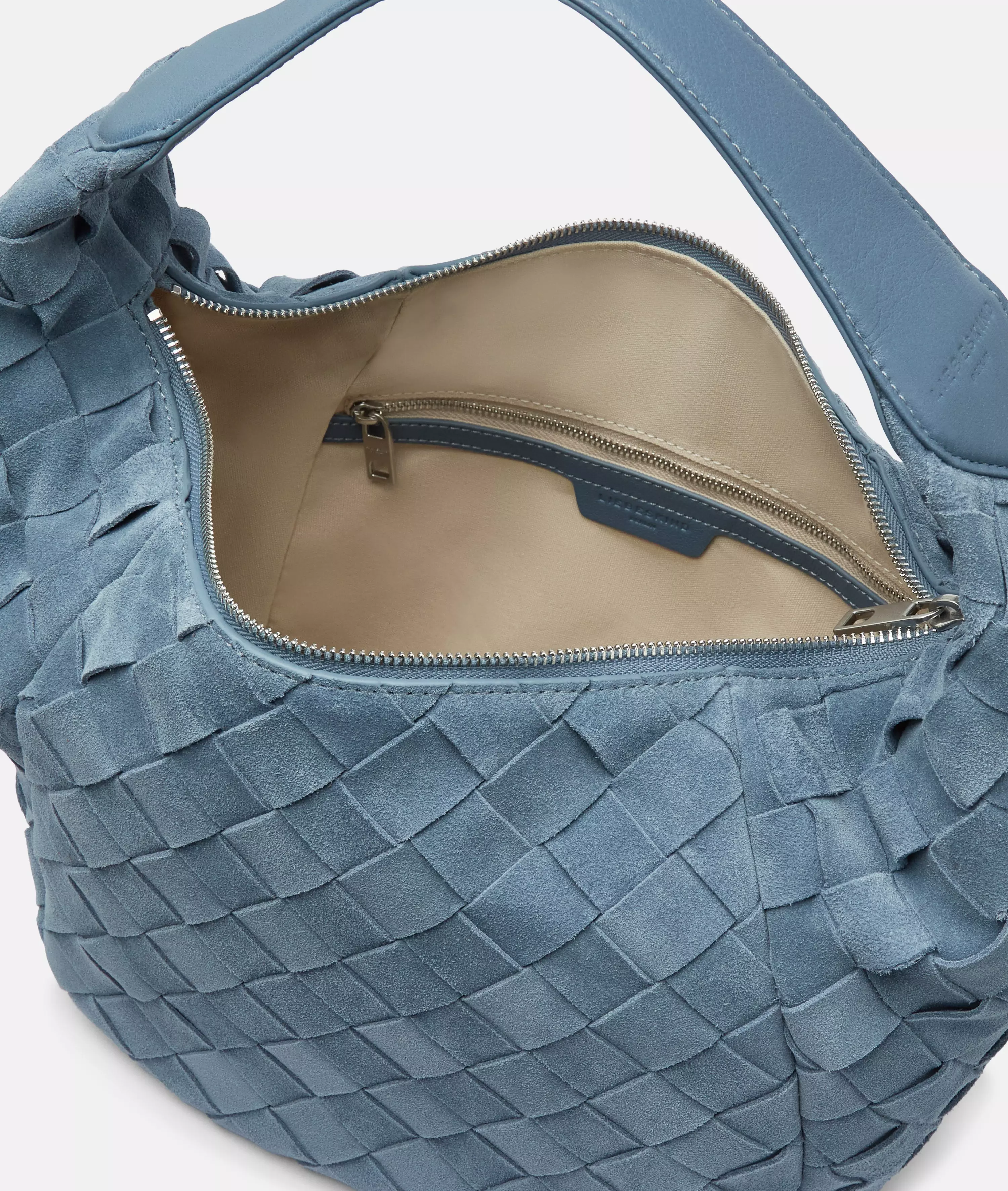 Farrah Hobo M Spacious suede pouch bag