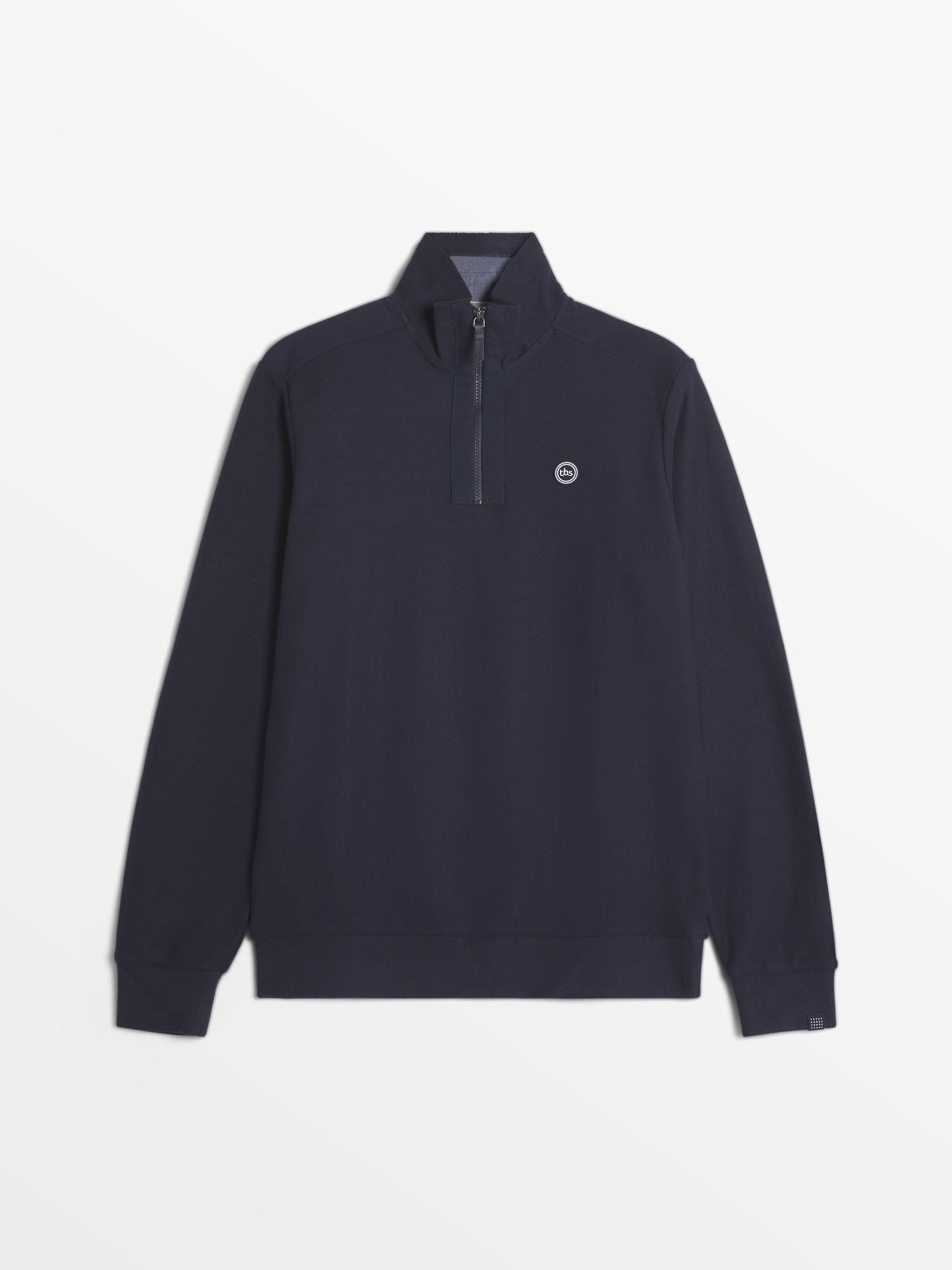 Pull Homme Col Camionneur Marine
