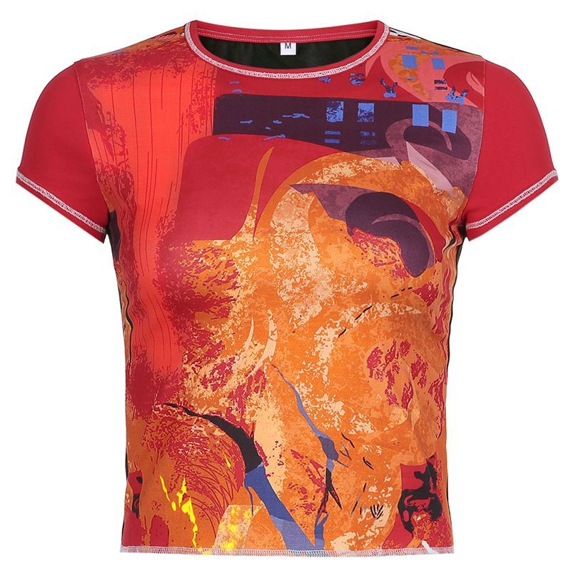 Sosana - Top met capuchon, naad en print