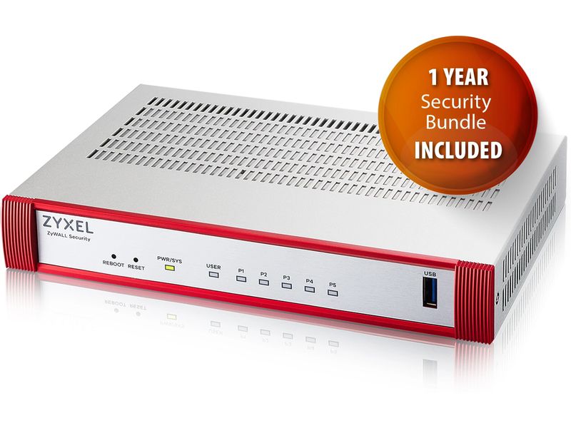 Zyxel Firewall USG FLEX 50HP & 1 Jahr Gold Security Bundle High Performance Firewall