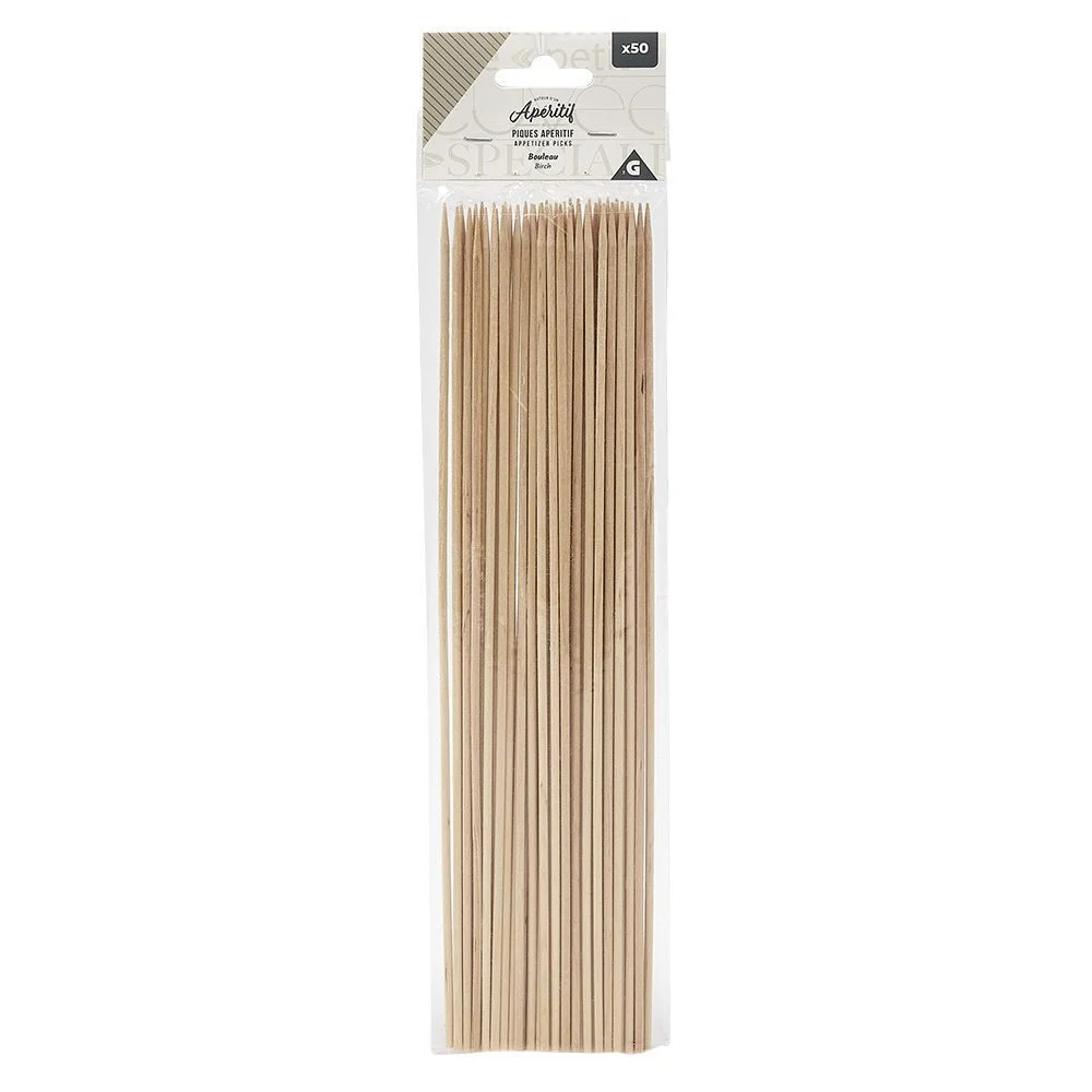 Pique à brochette en bouleau L.30cm - x50