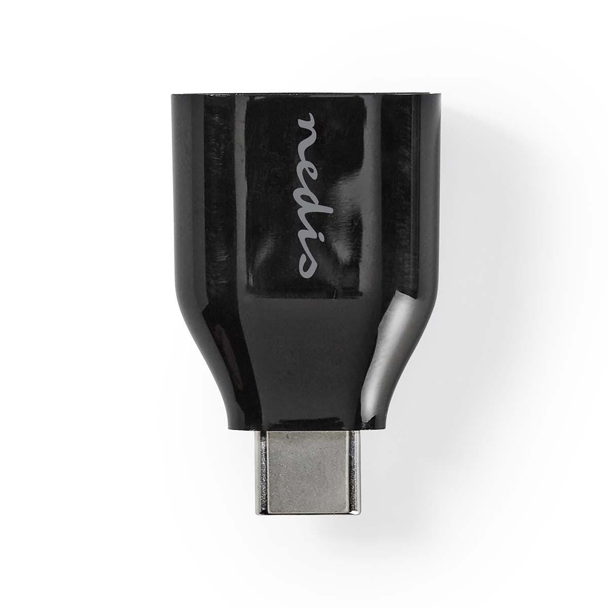 Nedis USB-C™ Adapter | USB 3.2 Gen 1 | USB-C™ Hann | USB-A Hun | 5 Gbps | Rund | Nikkel belagt | Sort | Boks