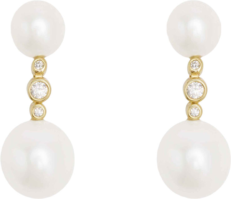 Ragbag Studio Odile Pearl Earrings 18k gold plating