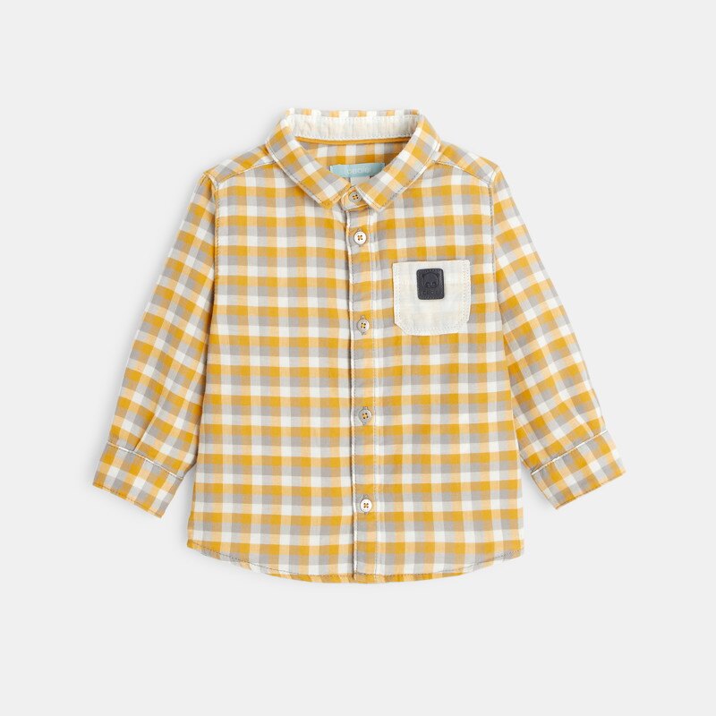 Chemise à carreaux jaune bébé garçon Jaune