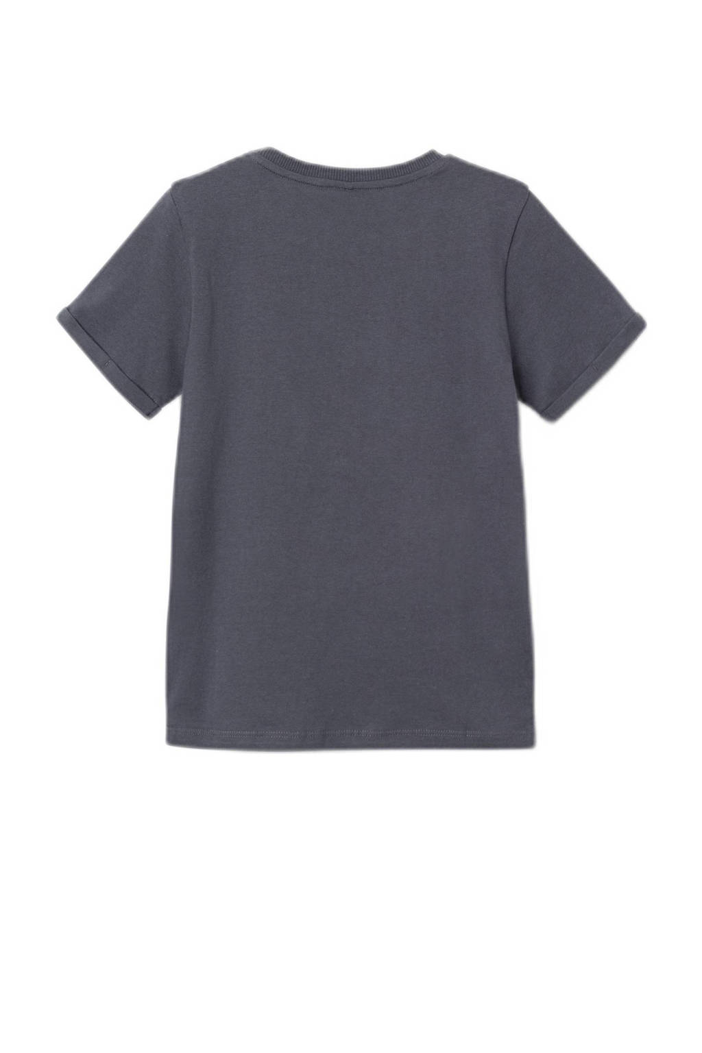 NAME IT T-shirt NKMDEFAN met printopdruk blauwgrijs
