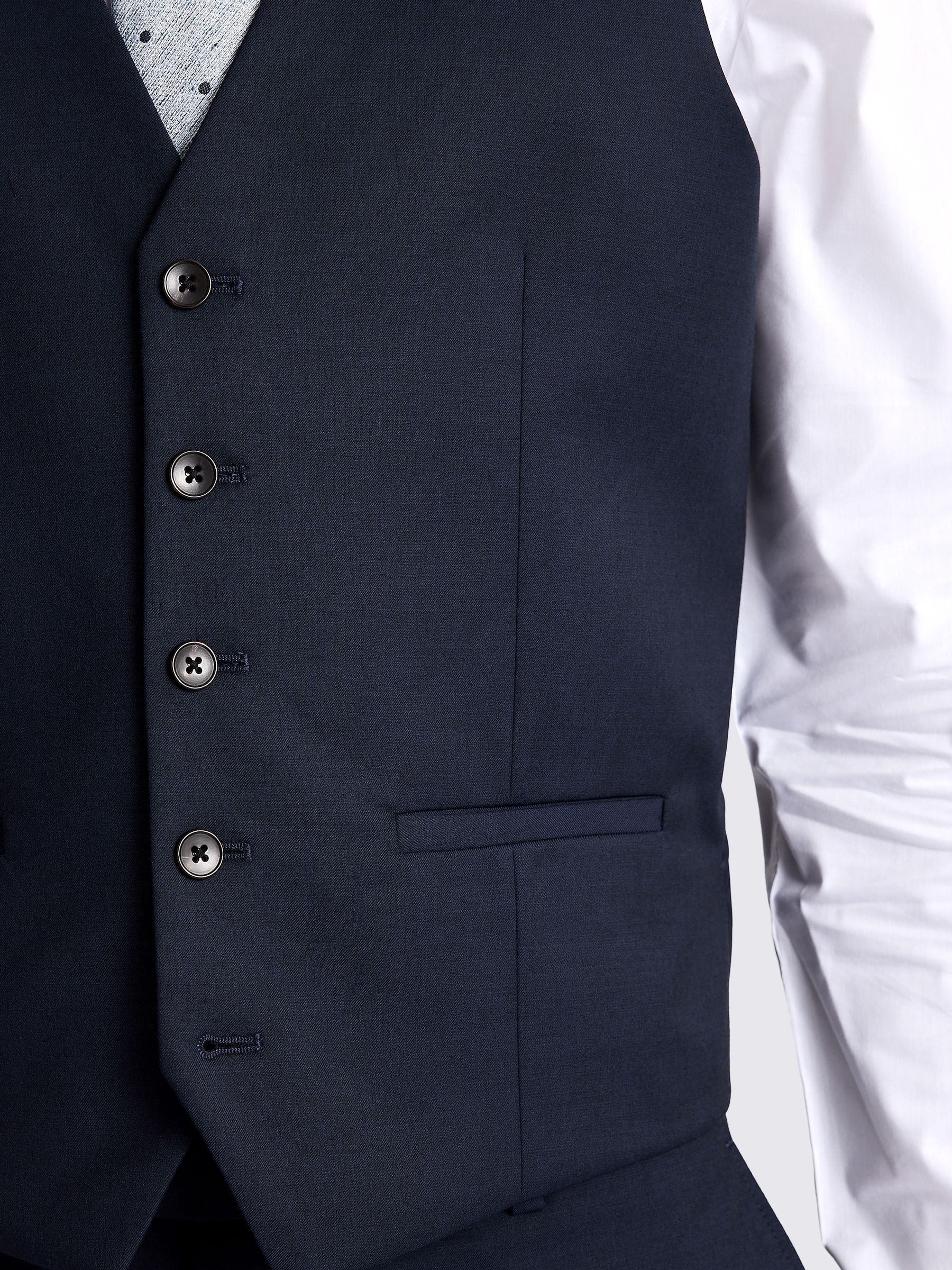 Inktblauw - MOSS Slim Fit Stretch Gilet