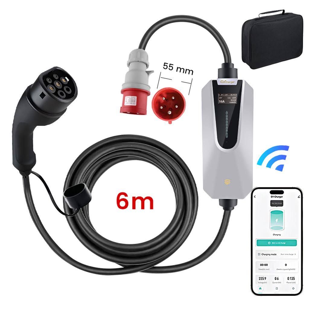 EV Ladekabel Typ 2 16A 11KW EV-Ladegerät mit CEE-Stecker