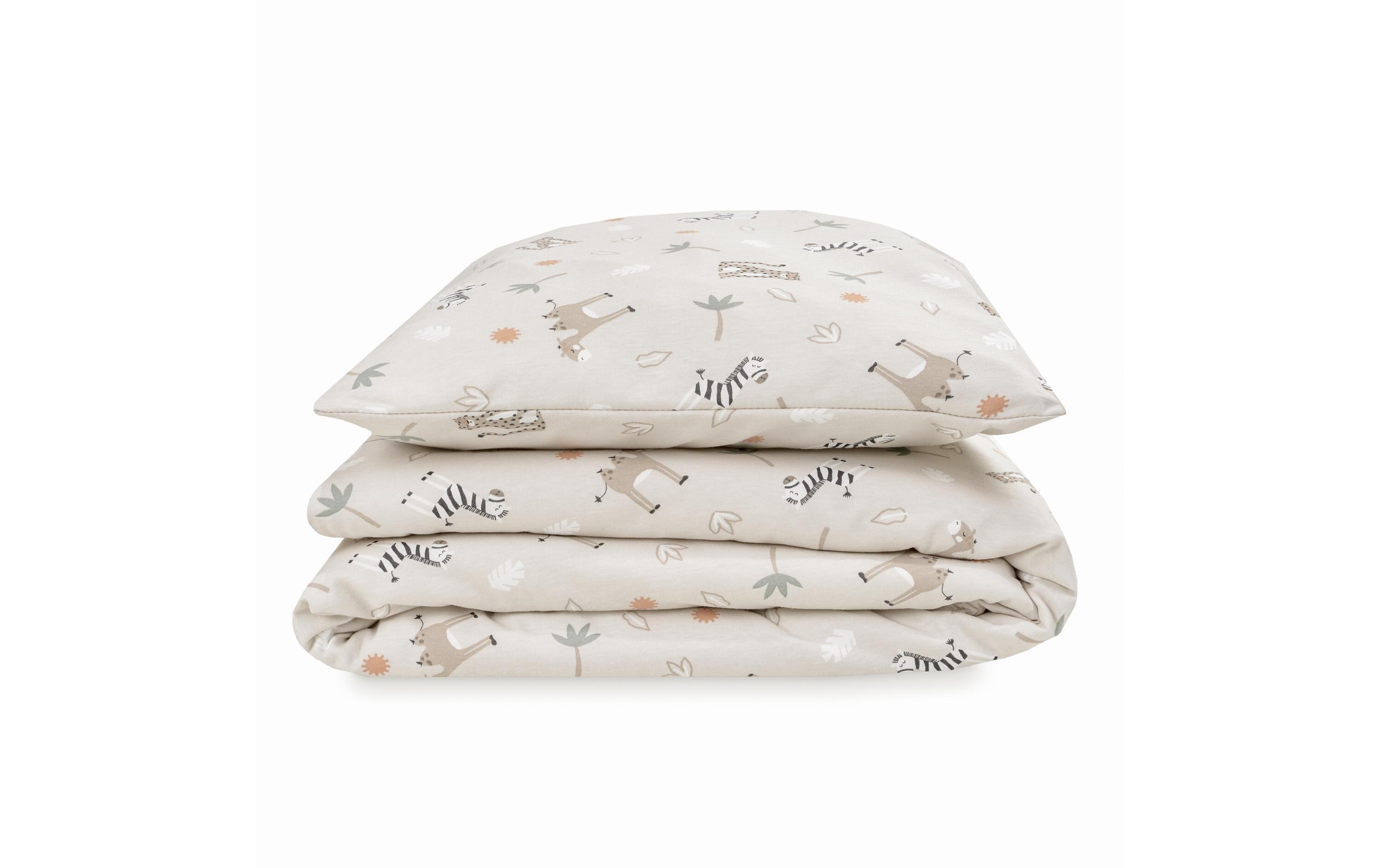Kinderbettwäsche Jersey Savanne Beige 100 x 135 + 40 x 60 cmBaby- und Kinderbettwäsche aus 100% Jerseybaumwolle