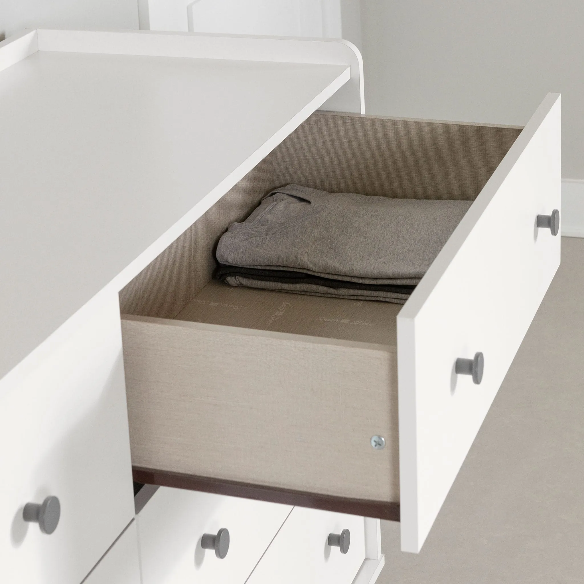 South Shore Bureau double - Bebble Gris clair et Blanc