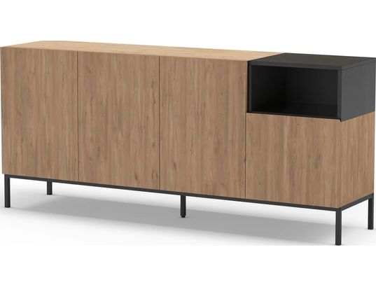 CONCEPT1 - Bahut Cailin 4P1N chene noir 180 x 40 x h80cm