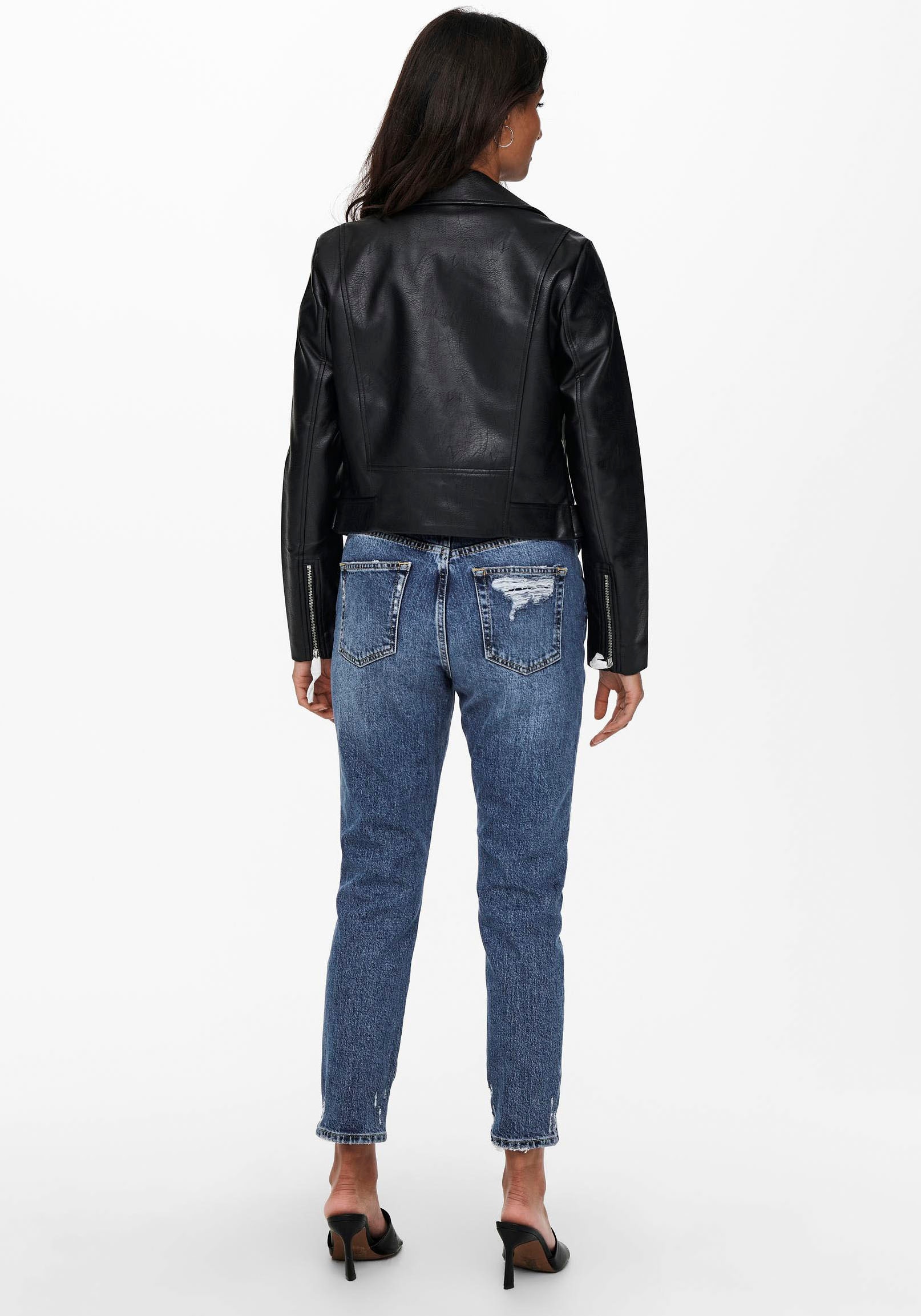 ONLY Lederimitatjacke »ONLVERA FAUX LEATHER BIKER CC OTW« mit Biker Details