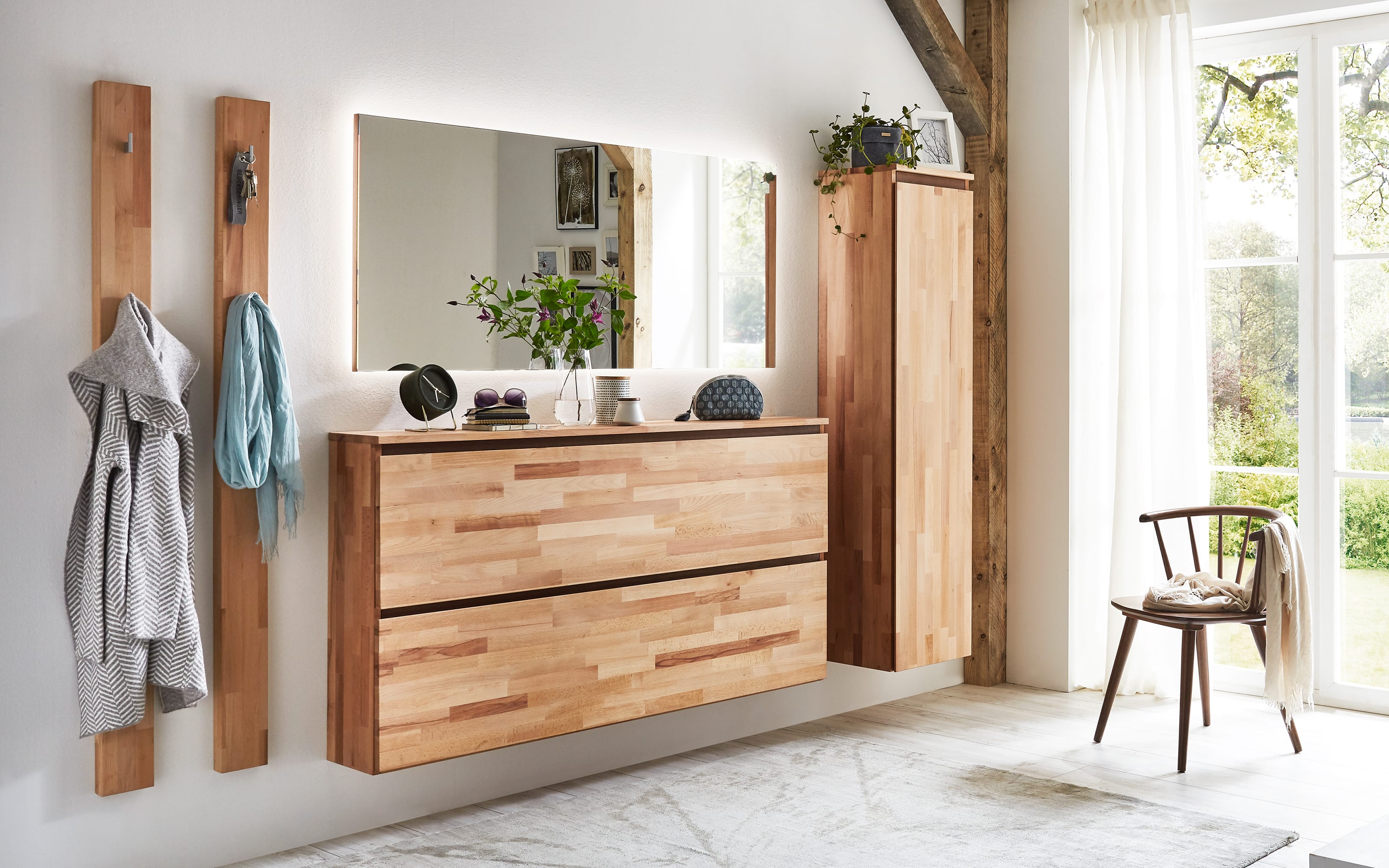 Spiegel II Pour, Kernbuche, 150 x 66 cm