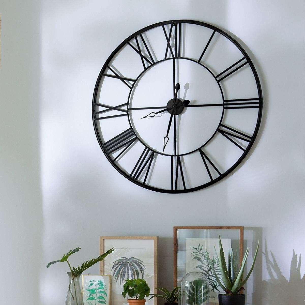 Grote zwart metalen wandklok Industrieel Retro Vintage 70cm