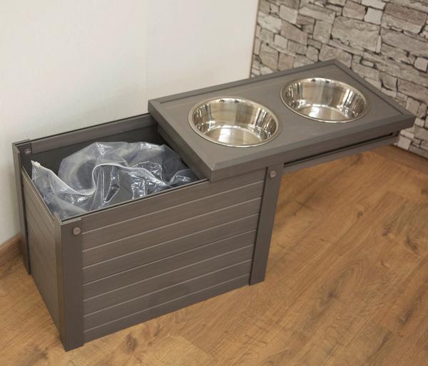 KERBL Pet Futter- & Trinkbar ECO Dinner, grau,