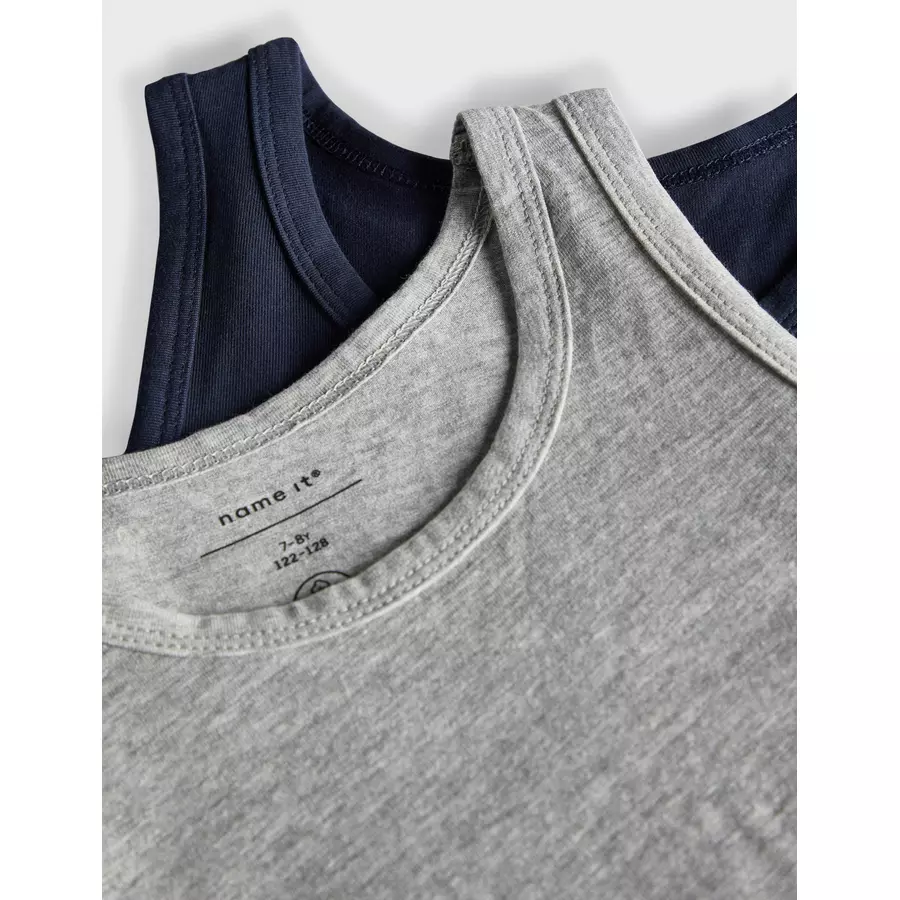 name it Tank Top 2er Pack Grey Melange
