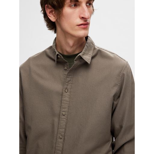 Selected Homme Slimowen-Flannel Skjorte, Morel, XL