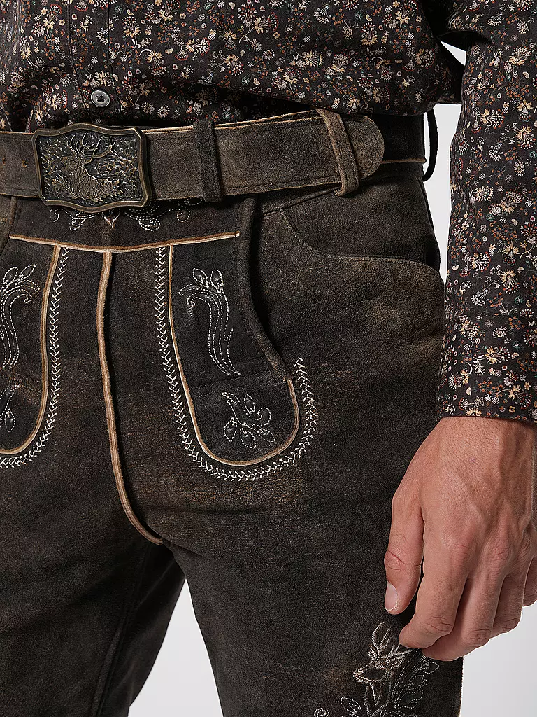 GWEIH & SILK Lederhose BORIS braun
