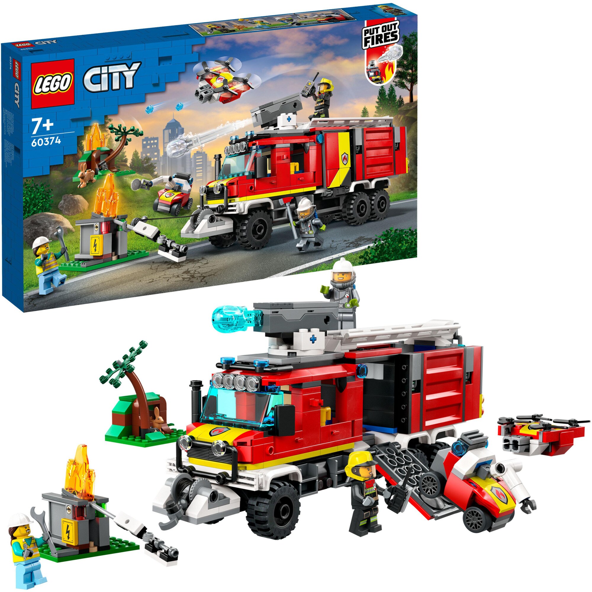 LEGO Konstruktionsspielzeug City Einsatzleitwagen der Feuerwehr
