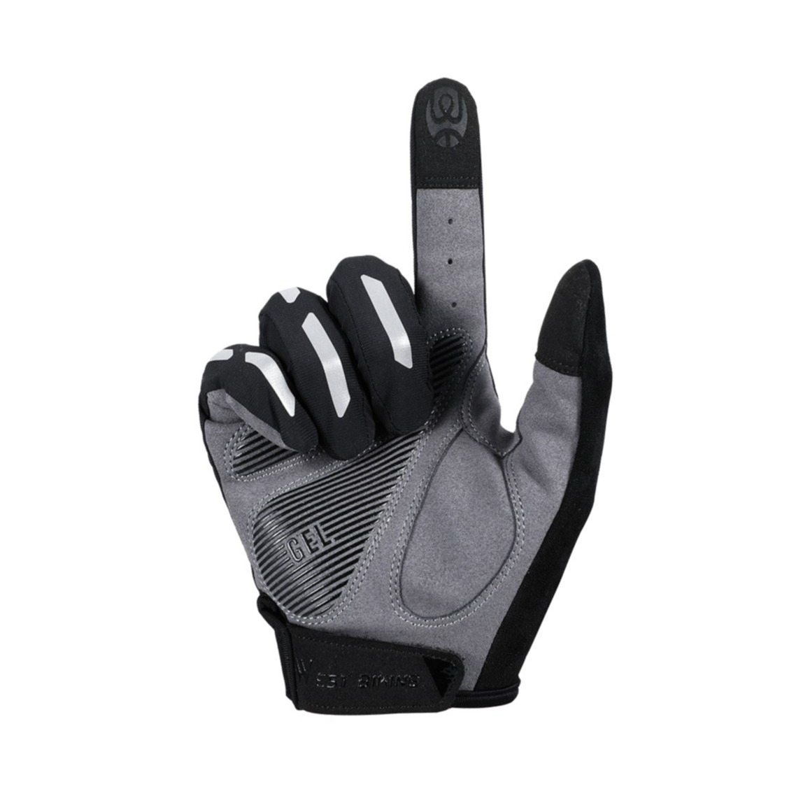(1 Paar) Gr. XXL Kapazitive Touch Velo Fahrrad Outdoor Handschuhe - Schwarz