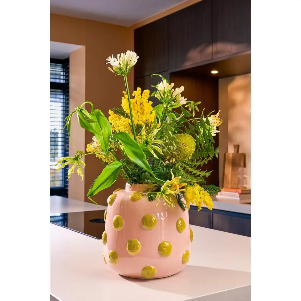 Mica Decorations Smiley Vaas - H28 x Ø29 cm - Keramiek
