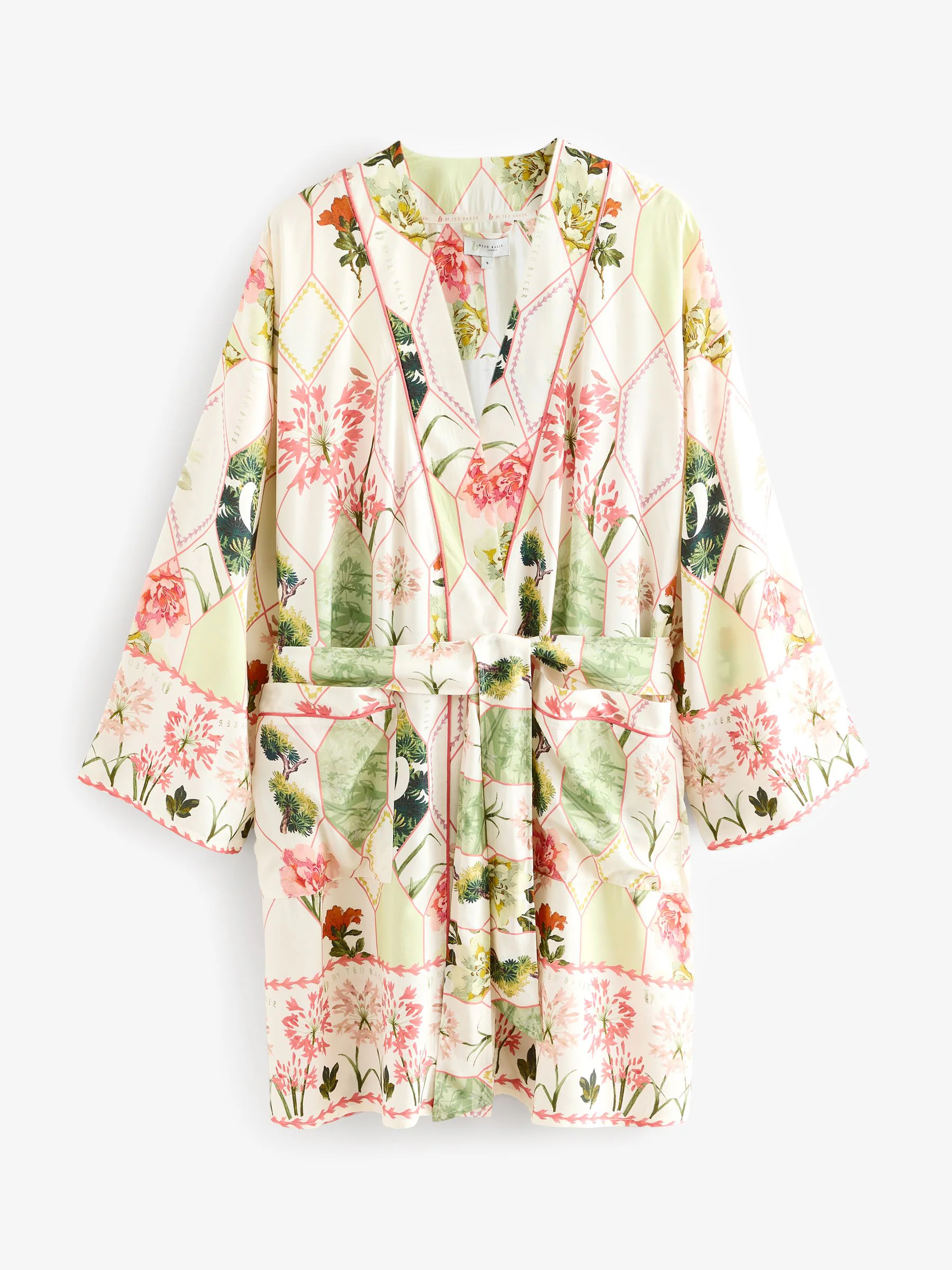 B by Ted Baker Ecru Floral Print Woven Robe