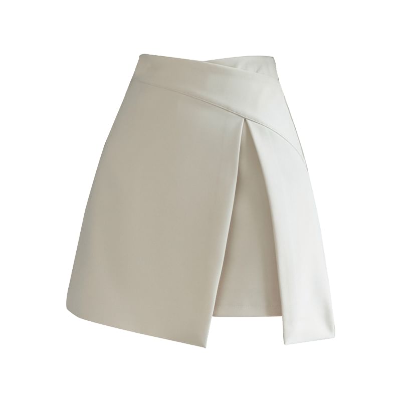 Dragan Pulse - Hoge taille effen split mini A-lijn rok