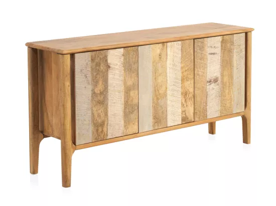 Buffet en bois de manguier massif marron clair