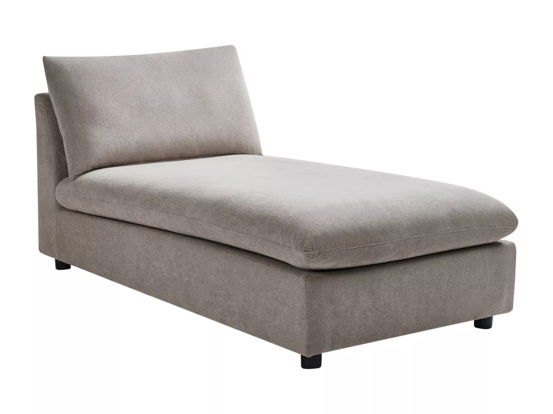 Chaise longue en tissu taupe VIZILLE