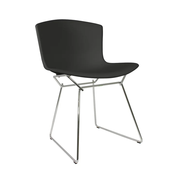 Knoll - Bertoia Kunststoff-Stuhl, Chrom / weiss