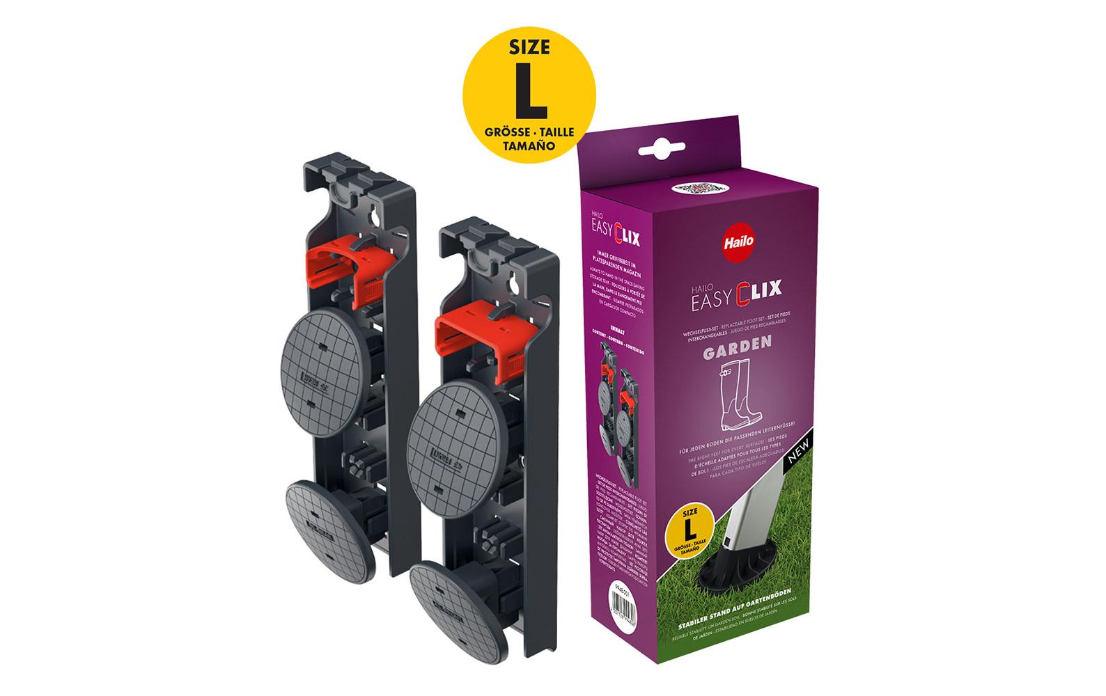 Wechsel-Fuss Set EasyClix Garden Grösse LEasyClix – Wechselfuss-Set Für jeden Boden die passenden Leiternfüsse